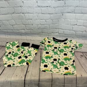 Birdie Bean St. Patricks Day Dinosaur 2 Piece Bamboo Set